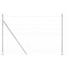 vidaXL Welded Wire Fence with Concrete Base 50 x 1.6 m Silver Mesh