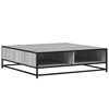vidaXL Coffee Table Grey Sonoma 100x100x30 cm Engineered Wood and Metal