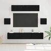 vidaXL TV Cabinet Set Wall-mounted 7 pcs Black Oak Engineered Wood