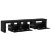vidaXL TV Cabinet 2 pcs Black Oak 200 x 36.5 x 40 cm Engineered Wood