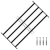 vidaXL Window Grille 115 x 60 cm Powder-Coated Steel Black
