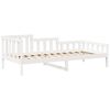 vidaXL Day Bed and Bench Set with Roof without Mattress White 90x190 cm Single