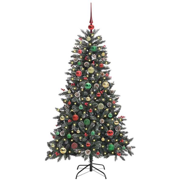 vidaXL Artificial Christmas Tree with 150 LEDs with Stand Green 150 cm