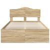 vidaXL Bed Frame with Headboard Sonoma 120 x 200 cm Solid Pine Wood