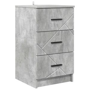 vidaXL Bedside Cabinet Concrete grey 38 x 38 x 66 cm Engineered wood