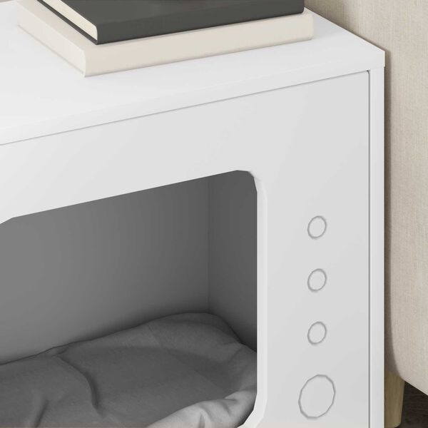 vidaXL Cat House White 51 x 30 x 42 cm Engineered Wood