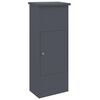 vidaXL Parcel Drop Box with Door Anthracite 44.5 x 29 x 110.5 cm Steel
