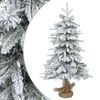 vidaXL Mini Christmas Tree Flocked 45 cm PVC and PE Green and White