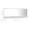 vidaXL Bathroom Mirror Concrete Grey 100x10.5x37 cm Engineered Wood
