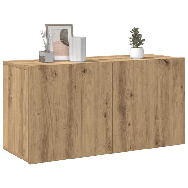 vidaXL TV Cabinet Wall-mounted Artisian Oak 80x30x41 cm
