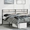 vidaXL Metal Headboard Black 180 cm