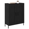 vidaXL Sideboard Black Oak 69.5 x 34 x 90 cm Engineered Wood and Iron