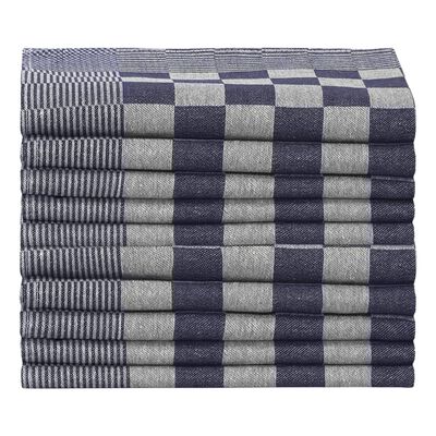 vidaXL Kitchen Towels 10 pcs Blue and White 50x70 cm Cotton