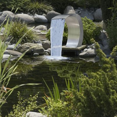 Garden Waterfall Pool Fountain Stainless Steel 45x30x60 cm
