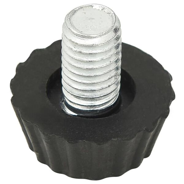 vidaXL Adjustable Furniture Feet M8 18 pcs Black