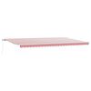 vidaXL Retractable Awning Red and White 600 x 350 cm