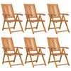 vidaXL Garden Chair 6 pcs Brown Solid Acacia Wood