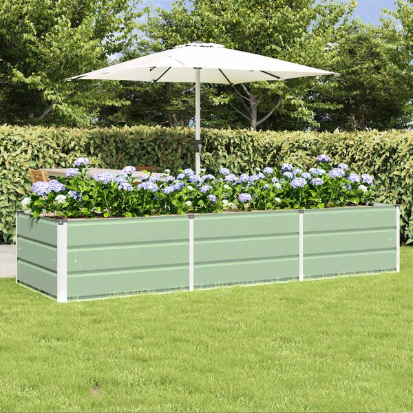 vidaXL Planter Green 240 x 80 x 45 cm Steel