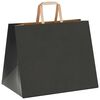 vidaXL Paper Bags 250 pcs with Handles Black 32x22x24 cm