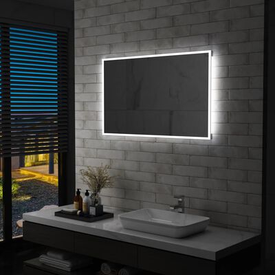 vidaXL Bathroom LED Wall Mirror 100x60 cm