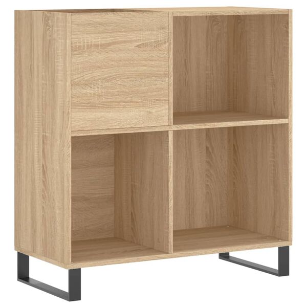 vidaXL Record Cabinet Sonoma Oak 84.5x38x89 cm Engineered Wood