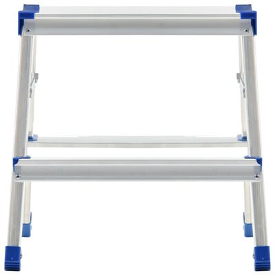 vidaXL Aluminium Double-Sided Step Ladder 2 Steps 44 cm