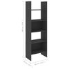 vidaXL 4 Piece Book Cabinet Set Grey Engineered Wood