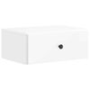 vidaXL Wall-Mounted Bedside Cabinet High Gloss White 49 x 34.5 x 20 cm