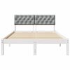 vidaXL Bed frame White and light grey 120 x 200 cm Solid pine wood