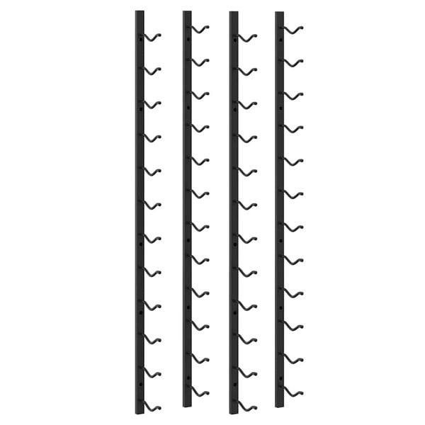 vidaXL Wall Mounted Wine Racks for 12 Bottles 2 pcs Black Iron