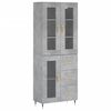 vidaXL Highboard Concrete Grey 69,5x34x180 cm Engineered Wood