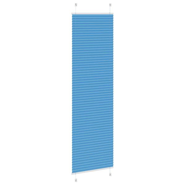 vidaXL Pleated Blind Blue 55x200 cm Fabric Width 54.4 cm Polyester