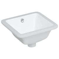 vidaXL Bathroom Sink White 30.5x27x14 cm Rectangular Ceramic