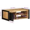 vidaXL Coffee Table 90x50x36 cm Solid Rough Wood Mango