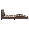 vidaXL Bed Frame without Mattress "Zadar" Brown 140x190 cm Faux Leather