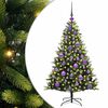 vidaXL Artificial Hinged Christmas Tree 150 LEDs Green 120 cm