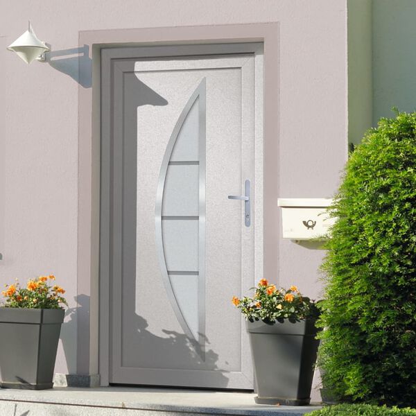 vidaXL Front Door White 98x190 cm PVC