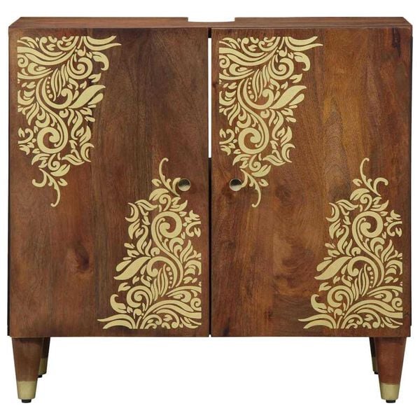 vidaXL Sink cabinet Honey Brown 62 x 33 x 58 cm Solid Mango Wood