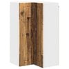 vidaXL Wall Corner Cabinet PORTO Old Wood 57 x 57 x 100 cm