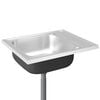 vidaXL Kitchen Sink with Drainer Set Silver 600x500x155 mm