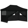 vidaXL Party Tent Folding Black 279 x 410 x 315 cm Oxford Fabric