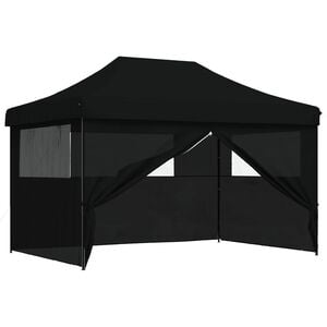 vidaXL Party Tent Folding Black 279 x 410 x 315 cm Oxford Fabric