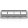 vidaXL Garden 4-Seater Sofa Grey Solid Pinewood