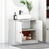 vidaXL Sink cabinet VIGO White and Antique White 68 x 34 x 59 cm