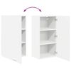 vidaXL Hanging Cabinet with Door White 40 x 31 x 80 cm Engineered Wood