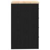 vidaXL Garage Storage Cabinet Black 40x51x85 cm Solid Wood Pine