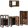 vidaXL Bathroom Furniture Set with Drawer 4 pcs Solid Reclaim Wood