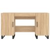 vidaXL Desk Sonoma Oak 140x50x75 cm Engineered Wood
