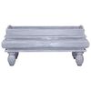 vidaXL Coffee Table Grey 90x50x40 cm Solid Mahogany Wood