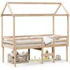 vidaXL High Sleeper Bed without Mattress 90x190 cm Single Solid Wood Pine
